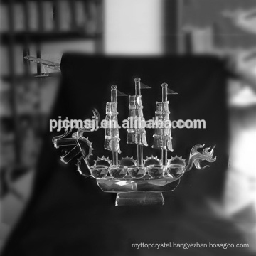 Custiomize traditional crystal dragon boat model for souvenir and gifts
